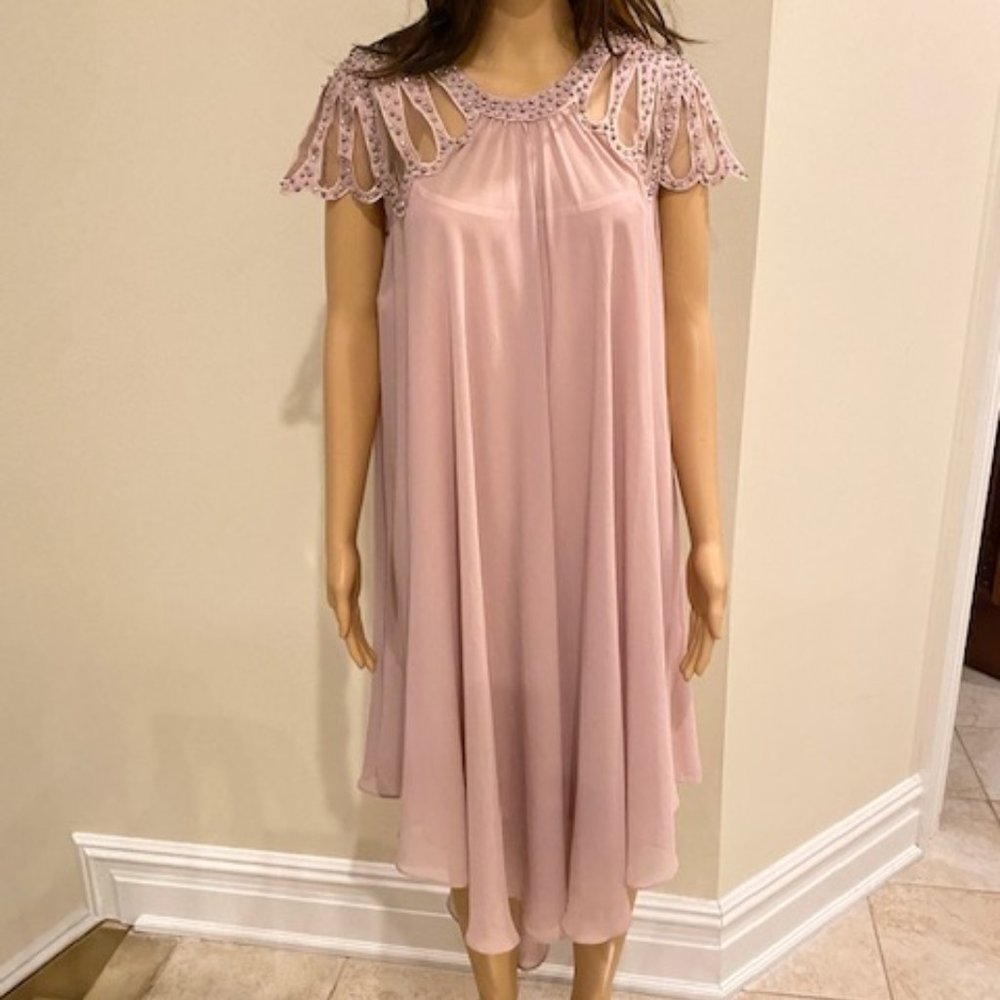 Chiffon Party Dress Blush Color